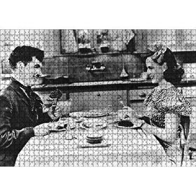 Cakapuzzle Chaplin ve Goddard Modern Zamanlarda 120 Parça Ahşap Puzzle