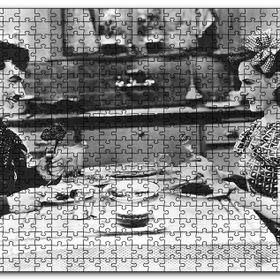 Cakapuzzle Chaplin ve Goddard Modern Zamanlarda Mdf 1000 Parça Puzzle