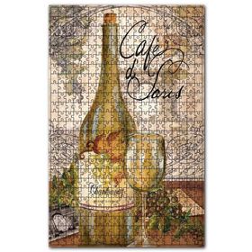 Cakapuzzle Chardonnay Şarap Afişi Görseli Ahşap 1000 Parça Puzzle