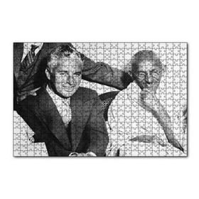 Cakapuzzle Charles Chaplin ve Mahatma Gandhi Gülümsüyor 120 Parça Ahşap Puzzle