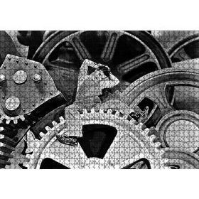 Cakapuzzle Charlie Chaplin İşçi Çarklar Modern Zamanlar 120 Parça Ahşap Puzzle