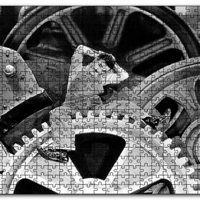 Cakapuzzle Charlie Chaplin İşçi Çarklar Modern Zamanlar Mdf 1000 Parça Puzzle