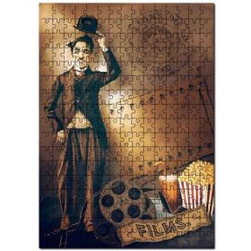 Cakapuzzle Charlie Chaplin Sinema Zamanı Görseli Mdf 1000 Parça Puzzle