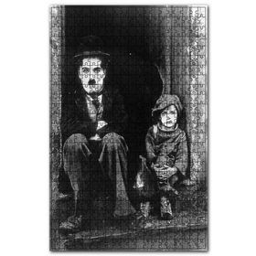 Cakapuzzle Charlie Chaplin ve Çocuk Sahne Ahşap 1000 Parça Puzzle