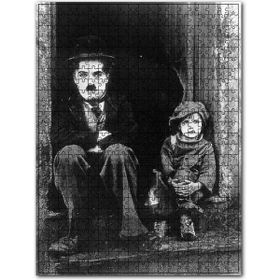 Cakapuzzle Charlie Chaplin ve Çocuk Sahne Ahşap 255 Parça Puzzle