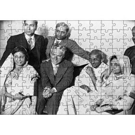 Cakapuzzle Charlie Chaplin ve Gandhi 120 Parça Ahşap Puzzle