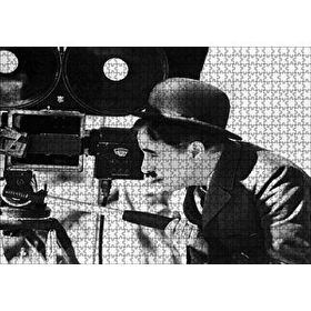 Cakapuzzle Charlie Chaplin Ve Kamera 120 Parça Ahşap Puzzle