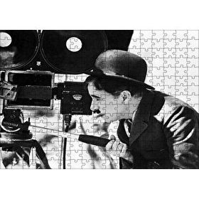 Cakapuzzle Charlie Chaplin Ve Kamera 120 Parça Ahşap Puzzle