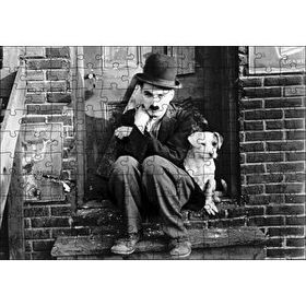 Cakapuzzle Charlie Chaplin Ve Sevimli Köpeği 120 Parça Ahşap Puzzle