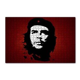 Cakapuzzle Che Guevara Kırmızı Zemine Gölge Sanatı 120 Parça Ahşap Puzzle