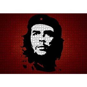 Cakapuzzle Che Guevara Kırmızı Zemine Gölge Sanatı 120 Parça Ahşap Puzzle