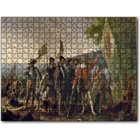 Cakapuzzle Christopher Columbus Askerler ve Yerli Halk Mdf 120 Parça Puzzle