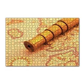 Cakapuzzle Christopher Columbus Harita Ve Dürbün 120 Parça Ahşap Puzzle