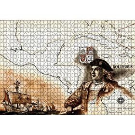 Cakapuzzle Christopher Columbus Harita Ve Gemiler 120 Parça Ahşap Puzzle