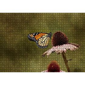 Cakapuzzle Çiçek Üzerindeki Muhteşem Kelebek 120 Parça Ahşap Puzzle