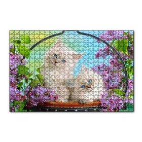 Cakapuzzle Çiçek Ve Sevimli Kediler 120 Parça Ahşap Puzzle