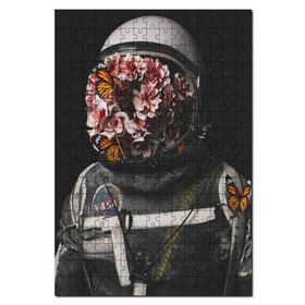 Cakapuzzle Çiçek Yüzlü Astronot Görseli. Sanat 500 Parça Puzzle