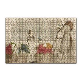Cakapuzzle Çiçekçi Kız ve Müşterisi Kadınlar 120 Parça Ahşap Puzzle