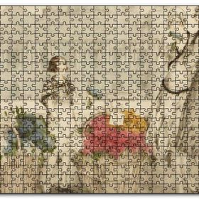Cakapuzzle Çiçekçi Kız ve Müşterisi Kadınlar Mdf 1000 Parça Puzzle