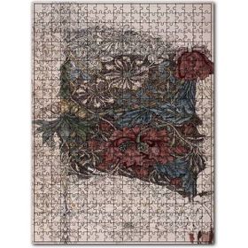 Cakapuzzle Çiçekler Gravür 120 Parça Mdf Puzzle