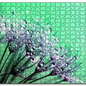 Cakapuzzle Çiçekler Üzerinde Çiy Damlaları Mdf 120 Parça Puzzle