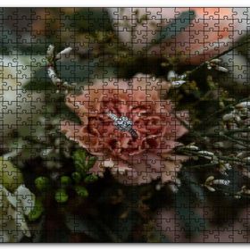 Cakapuzzle Çiçekler ve Ortasındaki Yüzük Mdf 500 Parça Puzzle