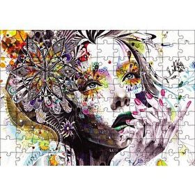 Cakapuzzle Çiçekli Kadın 120 Parça Ahşap Puzzle