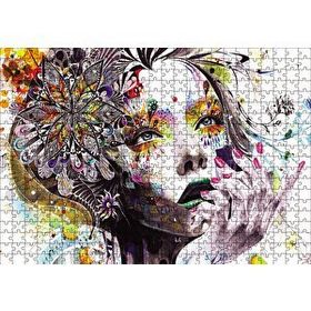 Cakapuzzle Çiçekli Kadın 120 Parça Ahşap Puzzle