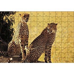 Cakapuzzle Çift Leopar 120 Parça Ahşap Puzzle