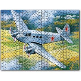 Cakapuzzle Çift Motorlu Nostaljik Uçak 500 Parça Puzzle