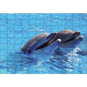 Cakapuzzle Çift Yunuslar 120 Parça Ahşap Puzzle