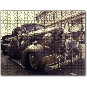 Cakapuzzle Çiftçi Çocuk Plakalı 1938 Model Antika Araç Mdf 120 Parça Puzzle