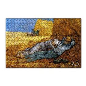 Cakapuzzle Çiftçi Karı Koca ve Saman Balyaları 120 Parça Ahşap Puzzle