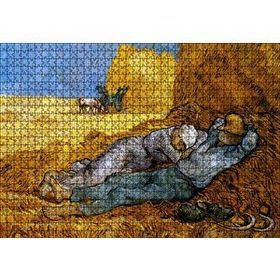 Cakapuzzle Çiftçi Karı Koca ve Saman Balyaları Mdf 1000 Parça Puzzle