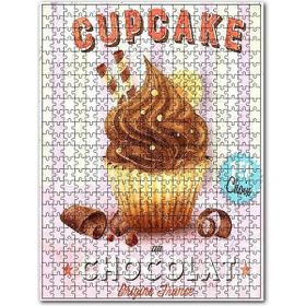 Cakapuzzle Çikolatalı Cupcake Afişi Görseli 255 Parça Ahşap Puzzle