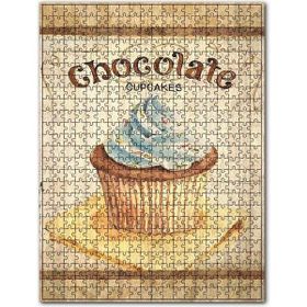 Cakapuzzle Çikolatalı Oupcakes Afişi Görseli Ahşap 500 Parça Puzzle