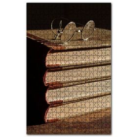 Cakapuzzle Ciltli Kitaplar ve Gözlük Ahşap 1000 Parça Puzzle