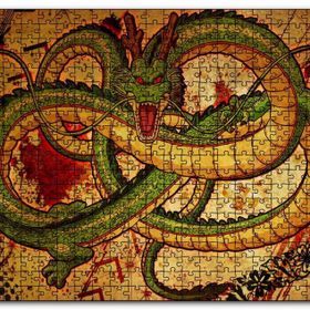 Cakapuzzle Çince Mitoloji Yılan Shenron Görseli Mdf 1000 Parça Puzzle