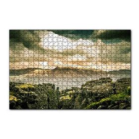 Cakapuzzle Çıplak Tepeler Bulutlar ve Kayalıklar 120 Parça Ahşap Puzzle