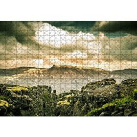 Cakapuzzle Çıplak Tepeler Bulutlar ve Kayalıklar 120 Parça Ahşap Puzzle