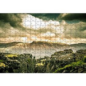 Cakapuzzle Çıplak Tepeler Bulutlar ve Kayalıklar 120 Parça Ahşap Puzzle