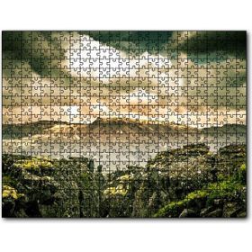 Cakapuzzle Çıplak Tepeler Bulutlar ve Kayalıklar Mdf 120 Parça Puzzle