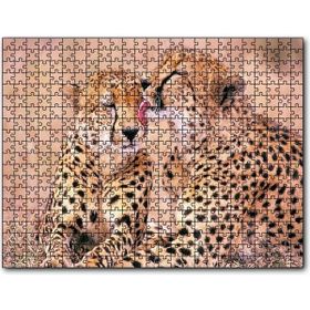 Cakapuzzle Çita Ailesi Temizleniyor Mdf 500 Parça Puzzle