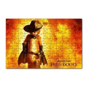 Cakapuzzle Çizmeli Kedi Animasyon Görsel 120 Parça Ahşap Puzzle
