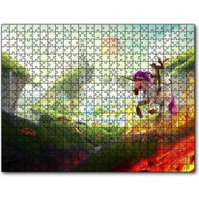 Cakapuzzle Çizmeli Kedi ve Unicornun Şato Saldırısı Mdf 120 Parça Puzzle