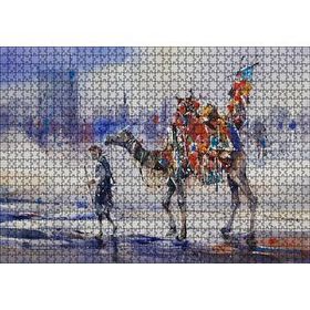 Cakapuzzle Clifton Sahilinde Deveyle Sahibi 120 Parça Ahşap Puzzle