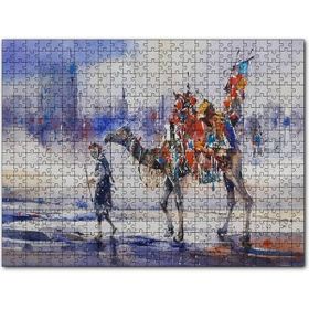 Cakapuzzle Clifton Sahilinde Deveyle Sahibi Mdf 120 Parça Puzzle