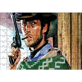 Cakapuzzle Clint Eastwood Yeşil Pançolu ve Silahlı Mdf 120 Parça Puzzle