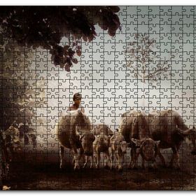 Cakapuzzle Çoban ve Küçük Sürüsü Mdf 1000 Parça Puzzle