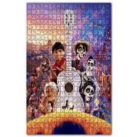 Cakapuzzle Coco Pixar Karakterler ve Beyaz Gitar Ahşap 255 Parça Puzzle
